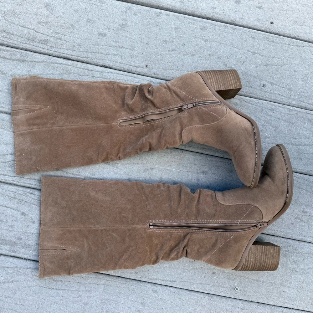 Faux Suede Knee High Boots - Picture 3 of 3